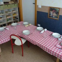 vista della sala da pranzo del nido